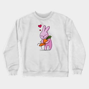 Rabbit hugs the carrot Crewneck Sweatshirt